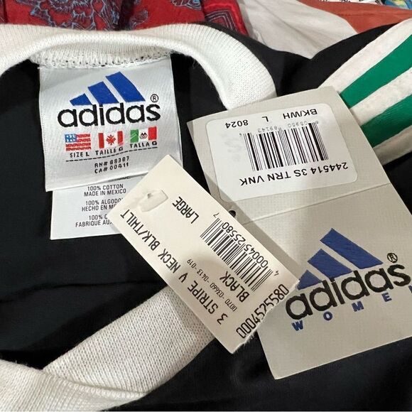 New! Adidas Pullover Crew Neck Men’s Tee Shirt Top Black Sz L - Picture 10 of 10